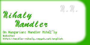 mihaly mandler business card